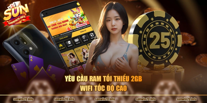 Yêu cầu RAM tối thiểu 2GB & Wifi tốc độ cao